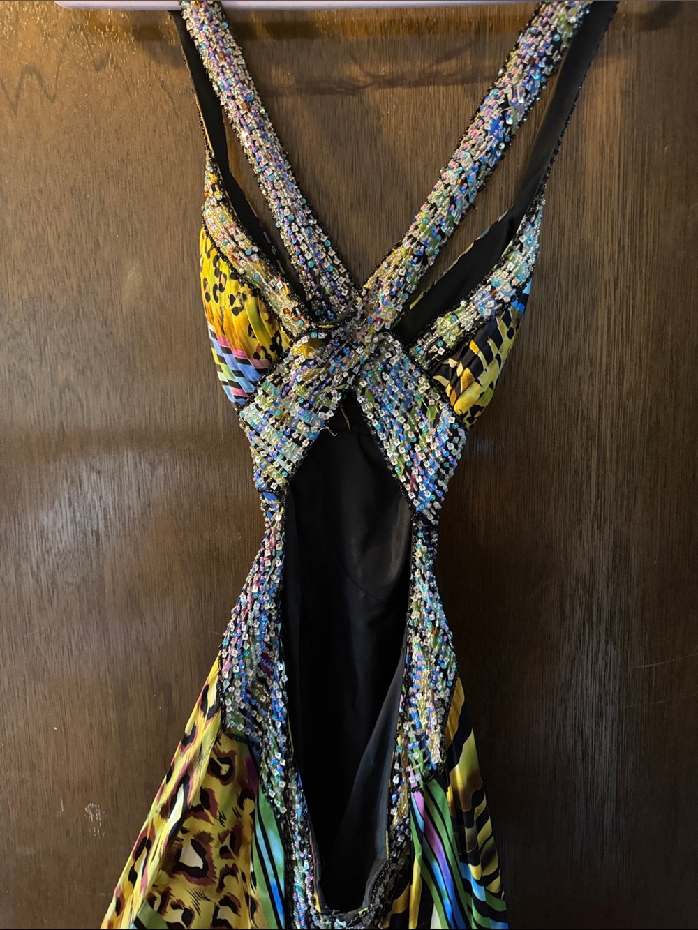 Cache Yellow, Blue, Green and Purple Printed Maxi Dress - Picture 7 of 8